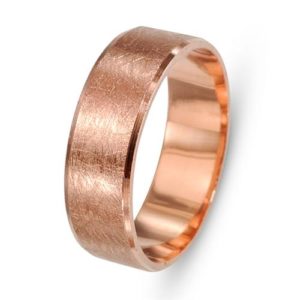 14k Rose Gold Brushed Wedding Band - Baltinester Jewelry