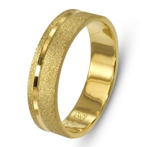 14k Gold Sandblasted Classic Wedding Ring - Baltinester Jewelry