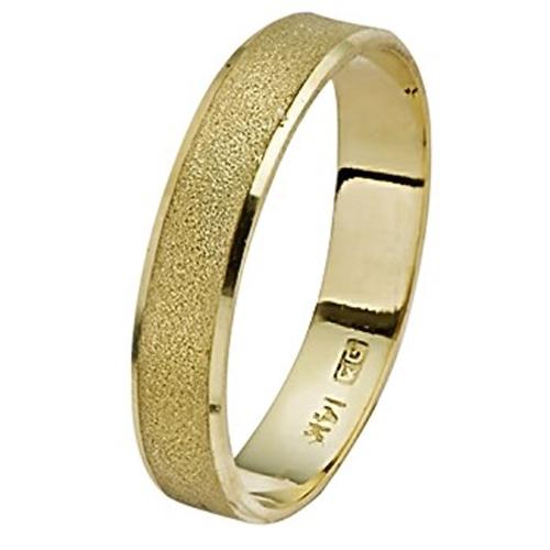 14k Brushed Yellow Gold Wedding Ring - Baltinester Jewelry