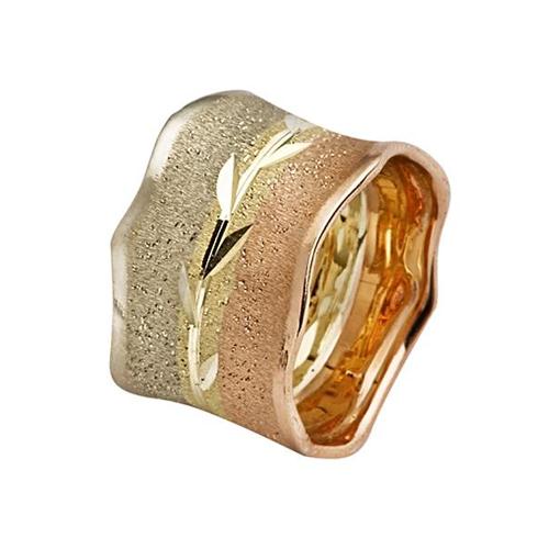 14k Tri-Color Gold Wedding Ring - Baltinester Jewelry
