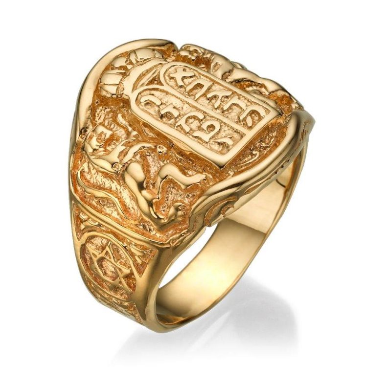 14k Gold Ten Commandments Ring - Baltinester Jewelry