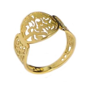 14k Gold Decorative Shema Yisrael Ring - Baltinester Jewelry