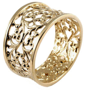 14k Yellow Gold Filigree Ring - Baltinester Jewelry