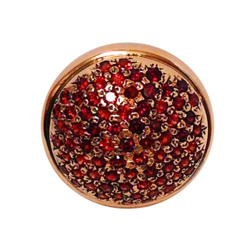 14k Rose Gold Round Garnet Ring 3 - Baltinester Jewelry