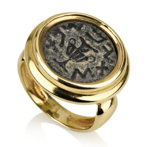 14k Yellow Gold Masada Ancient Coin Ring - Baltinester Jewelry