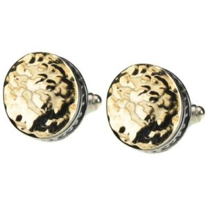 Silver & Hammered Gold Cufflinks - Baltinester Jewelry