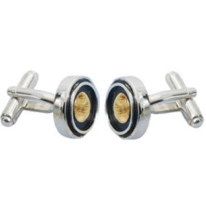 Round Silver & Gold Classic Cufflinks - Baltinester Jewelry