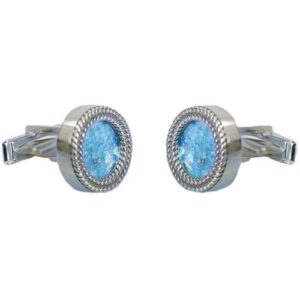 Silver Roman Glass Cufflinks - Baltinester Jewelry
