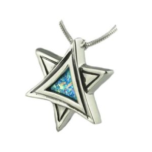Silver Roman Glass Star of David Pendant - Baltinester Jewelry