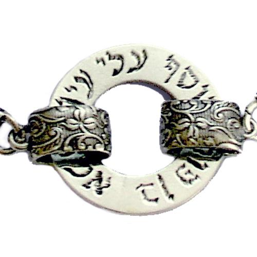 Oxidized Silver Evil Eye Protection Kabbalah Bracelet 2 - Baltinester Jewelry