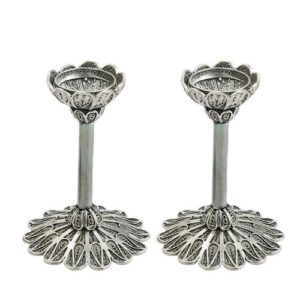 Mini Silver Filigree Candlesticks - Baltinester Jewelry