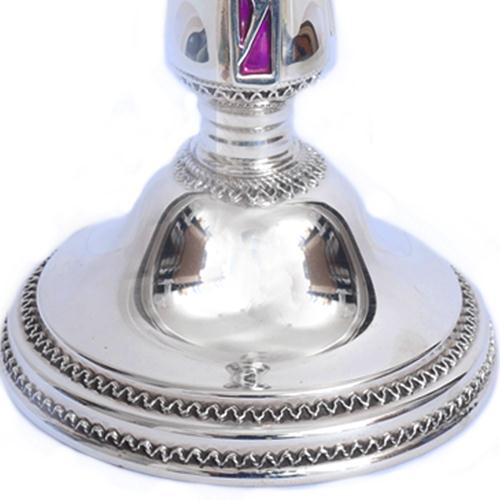 Silver Enamel Candle Holders 3 - Baltinester Jewelry