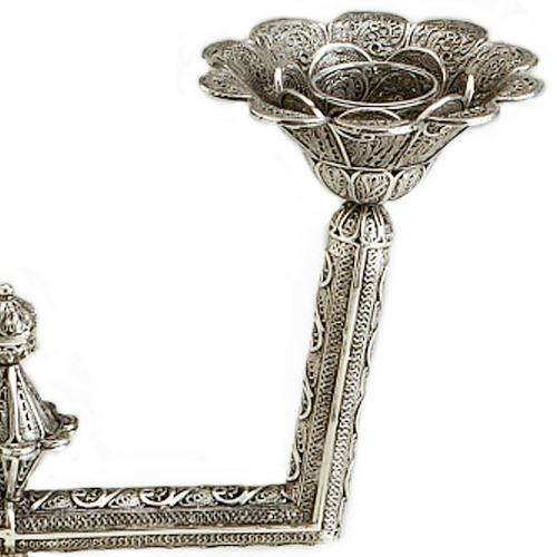 Sterling Silver Filigree Square Candelabra 2 - Baltinester Jewelry