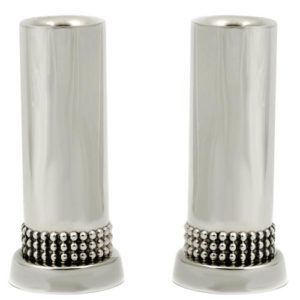 Silver Classic Beads Candle Holders - Baltinester Jewelry