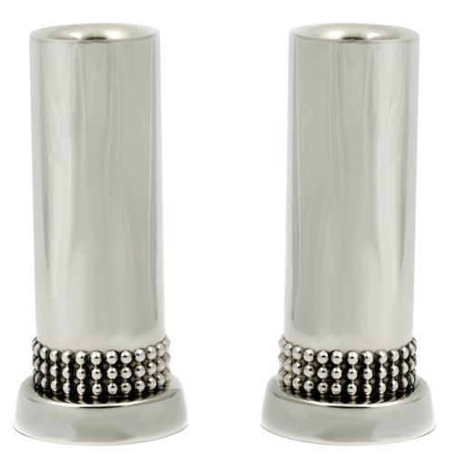 Silver Classic Beads Candle Holders - Baltinester Jewelry