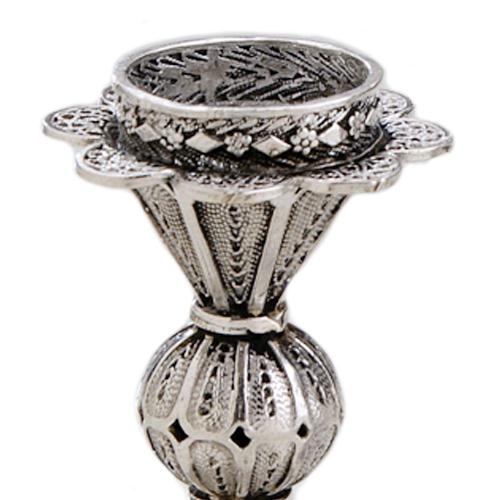 Silver Miniature Filigree Candle Holders 2 - Baltinester Jewelry