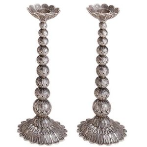 Filigree Knobs Silver Candle Holders - Baltinester Jewelry