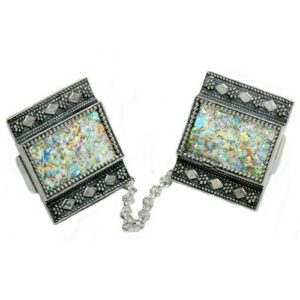 Silver Filigree Roman Glass Tallit Clip - Baltinester Jewelry