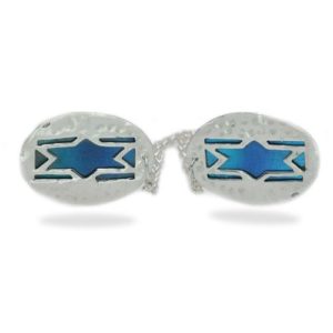 Enamel Colored Star of David Silver Tallit Clip - Baltinester Jewelry