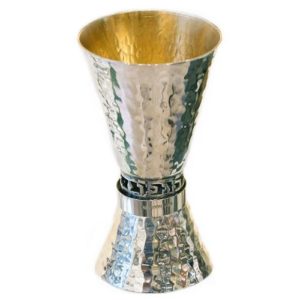 Silver Hammered Shot Glass and Kiddush Cup - Baltinester Jewelry