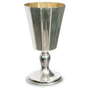 Modern Silver 12 Sided Kiddush Cup - Baltinester Jewelry
