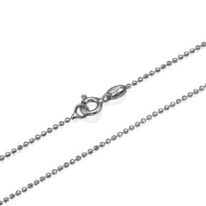 White gold ball chain necklace