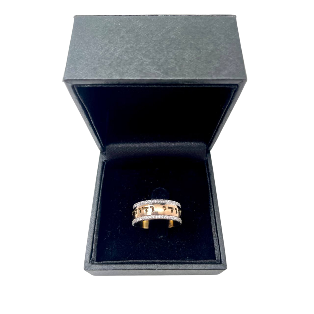 Diamond Ani Ledodi Ring Two Tone Shiny 14k Gold