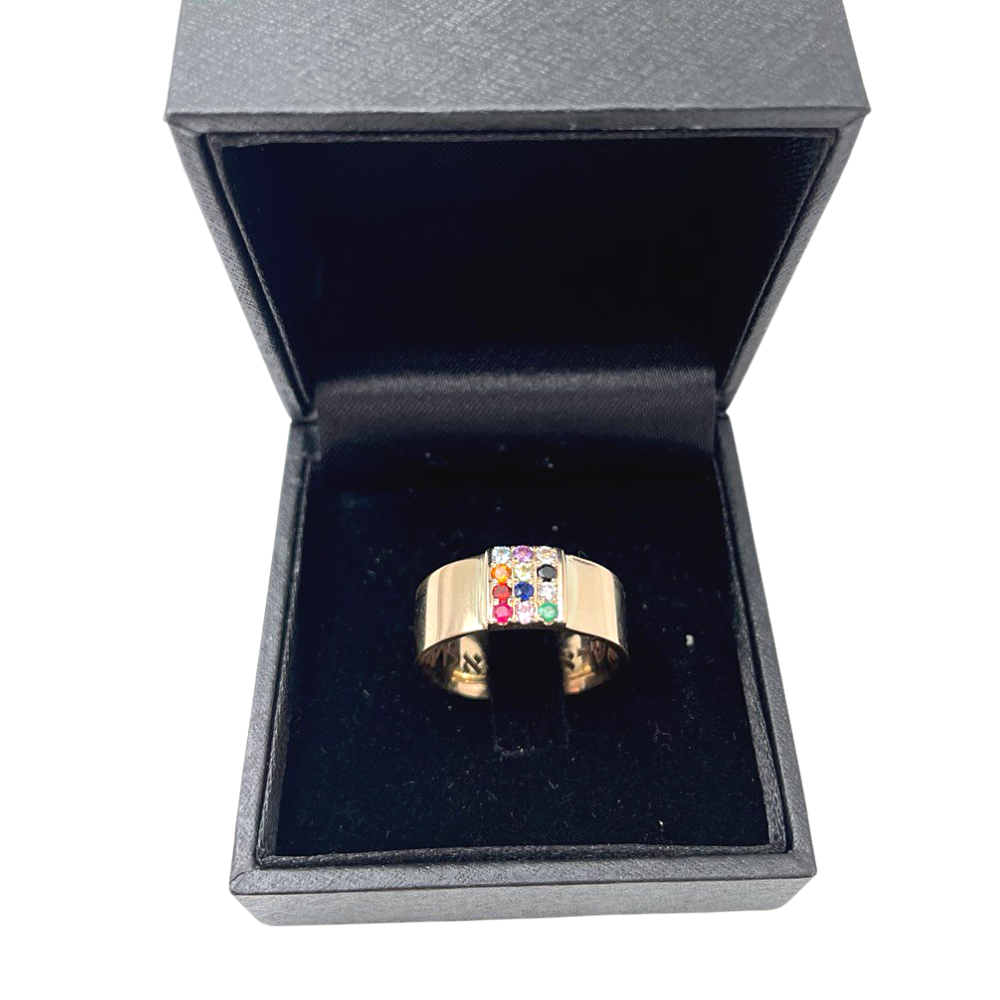 Hoshen Ring with Shema Israel in 14k Gold & Gemstones