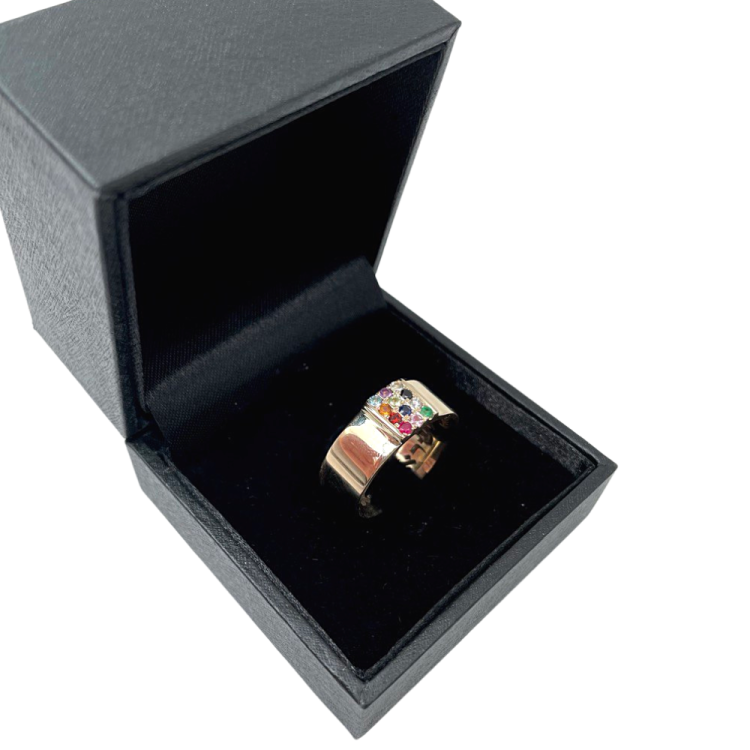 Hoshen Ring with Shema Israel in 14k Gold & Gemstones