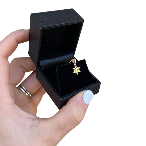 Dainty Star of David Chai Pendant, Solid 14k Gold Charm, Tiny Jewish Star Pendant, Gold Chai Charm, Bat Mitzvah Gift, Jewish Jewelry