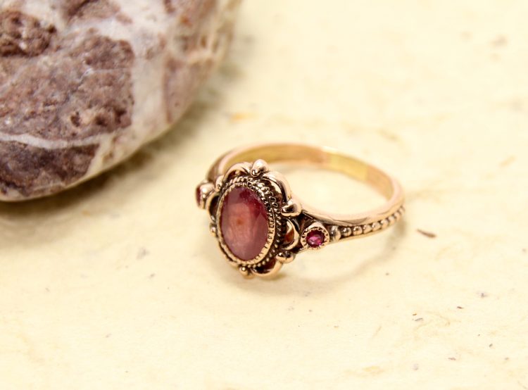 Rose Gold Ruby Cocktail Ring 2 - Baltinester Jewelry