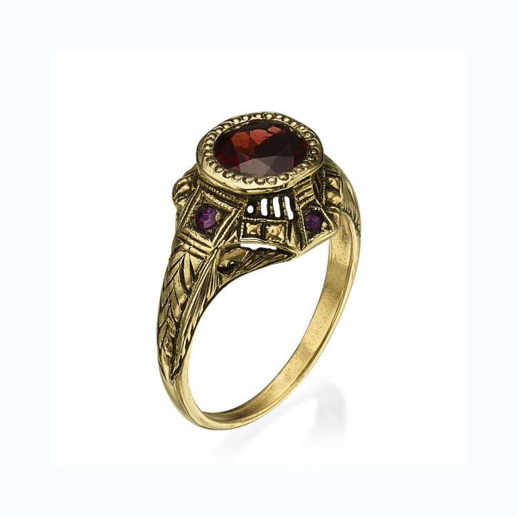 Baroque Garnet and Ruby Ring - Baltinester Jewelry