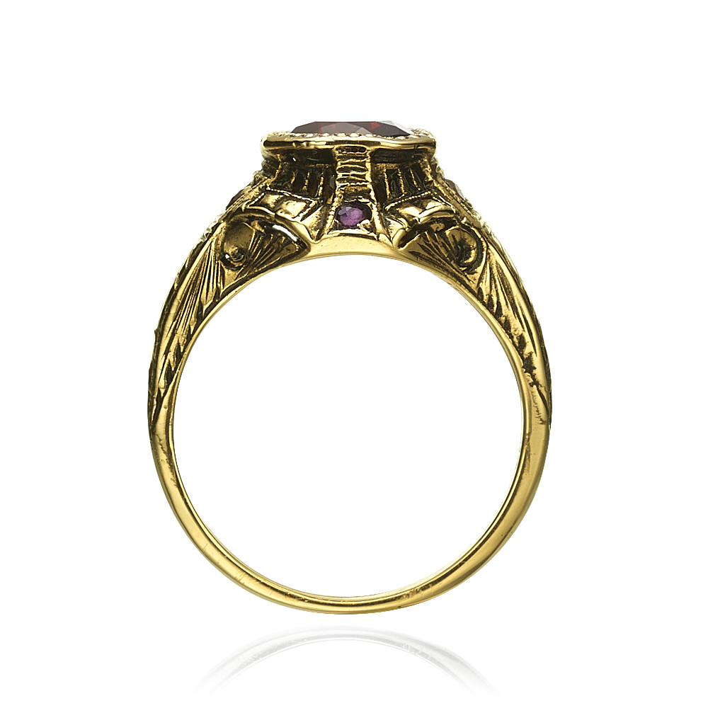 Baroque Garnet and Ruby Ring 2 - Baltinester Jewelry