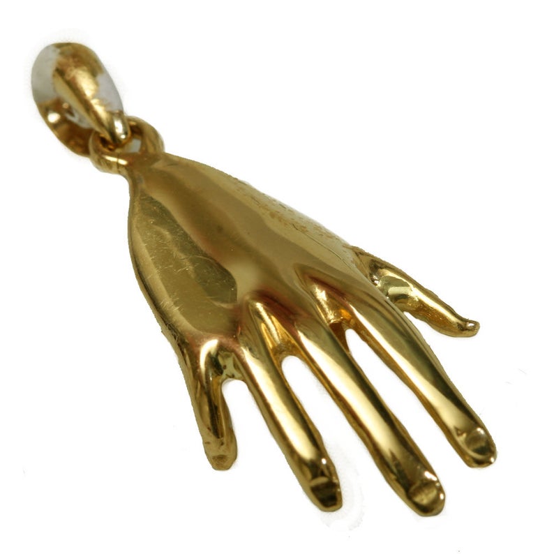 14k Gold Hand Star of David Pendant 2 - Baltinester Jewelry