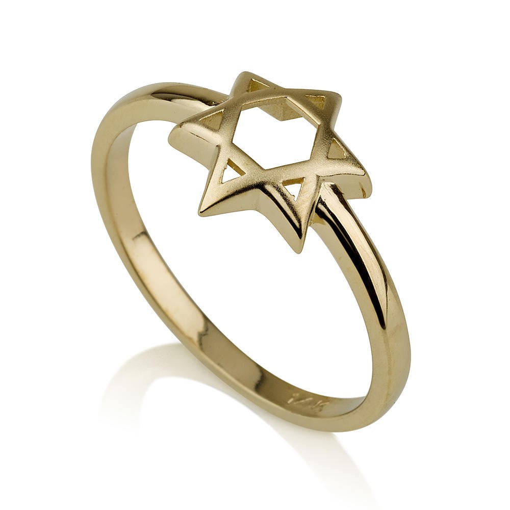 EFFY Collection EFFY® Men's Lapis Lazuli Star of David Ring in Sterling  Silver & 14k Gold-Plate - Macy's