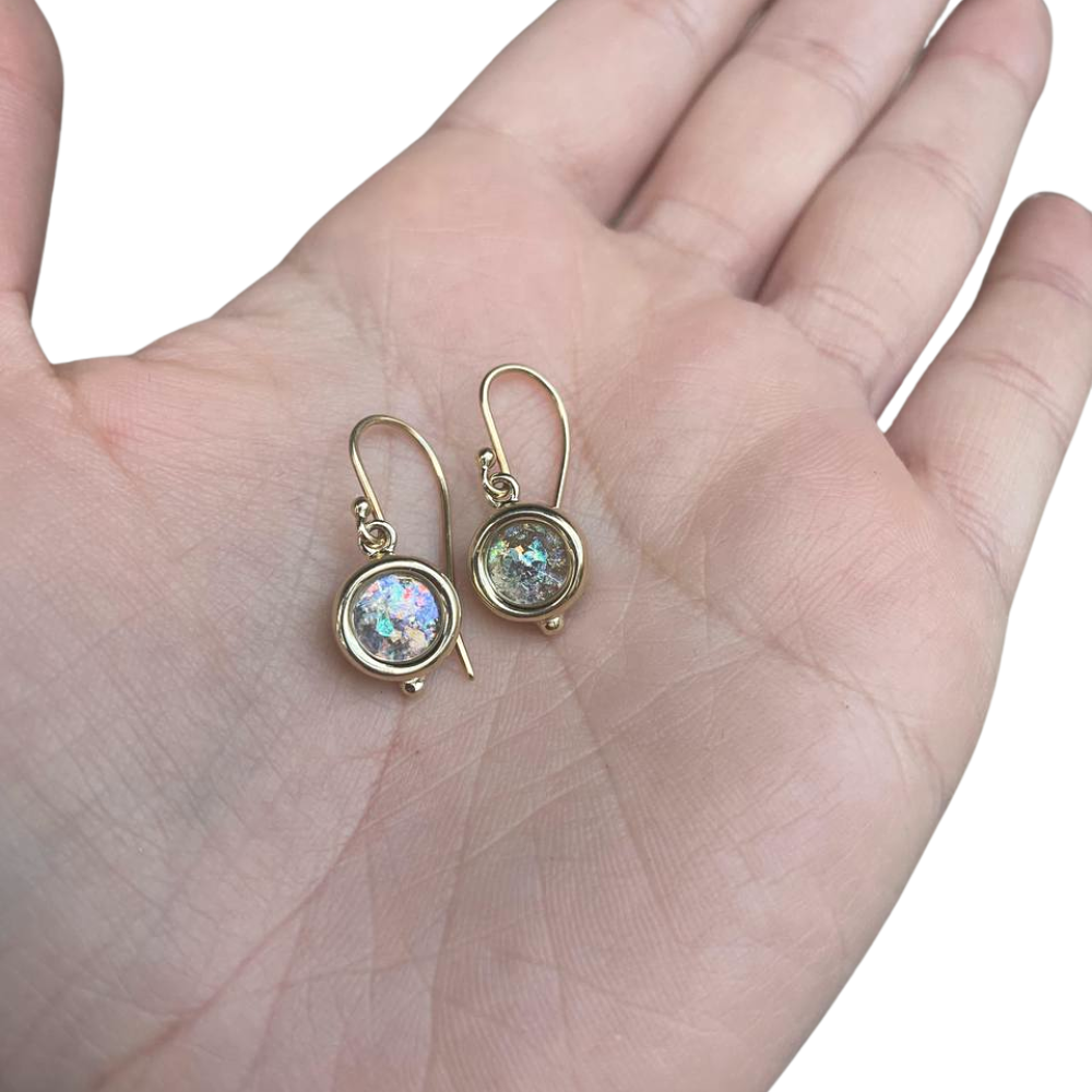 Roman Glass Enchantment Earrings in 14K Yellow Gold