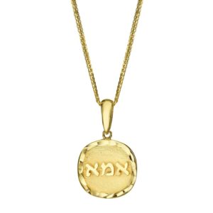 gold mom pendant