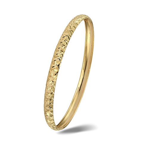 Moroccan Stacking Bangle in 14K Yellow Gold