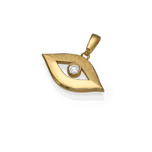 Evil Eye Diamond Pendant in 14K Gold