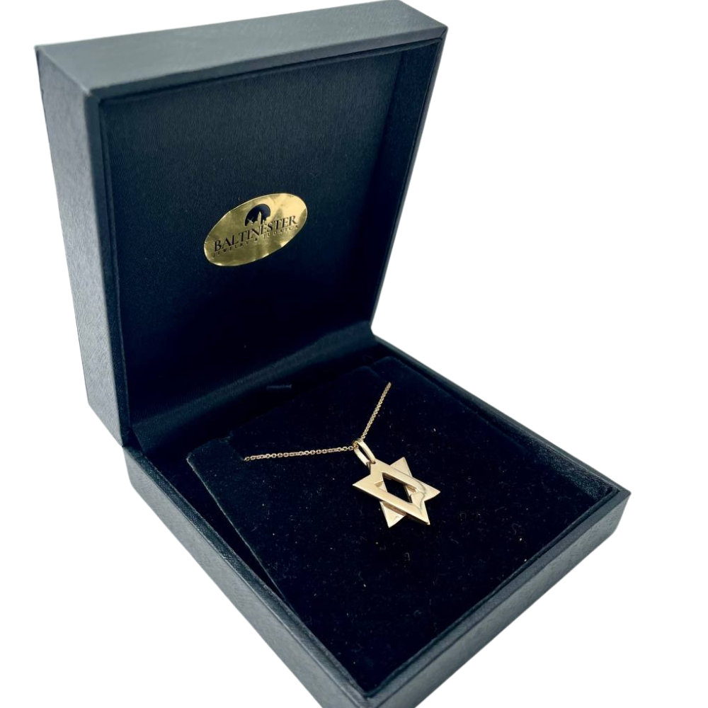 Star of David Moveable Pendant in 14K Gold - Large