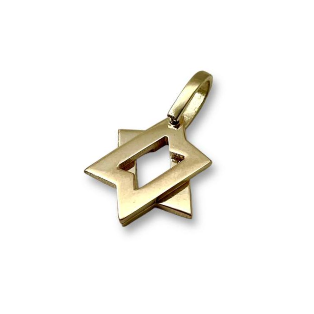 Star of David Moveable Pendant in 14K Gold - Small