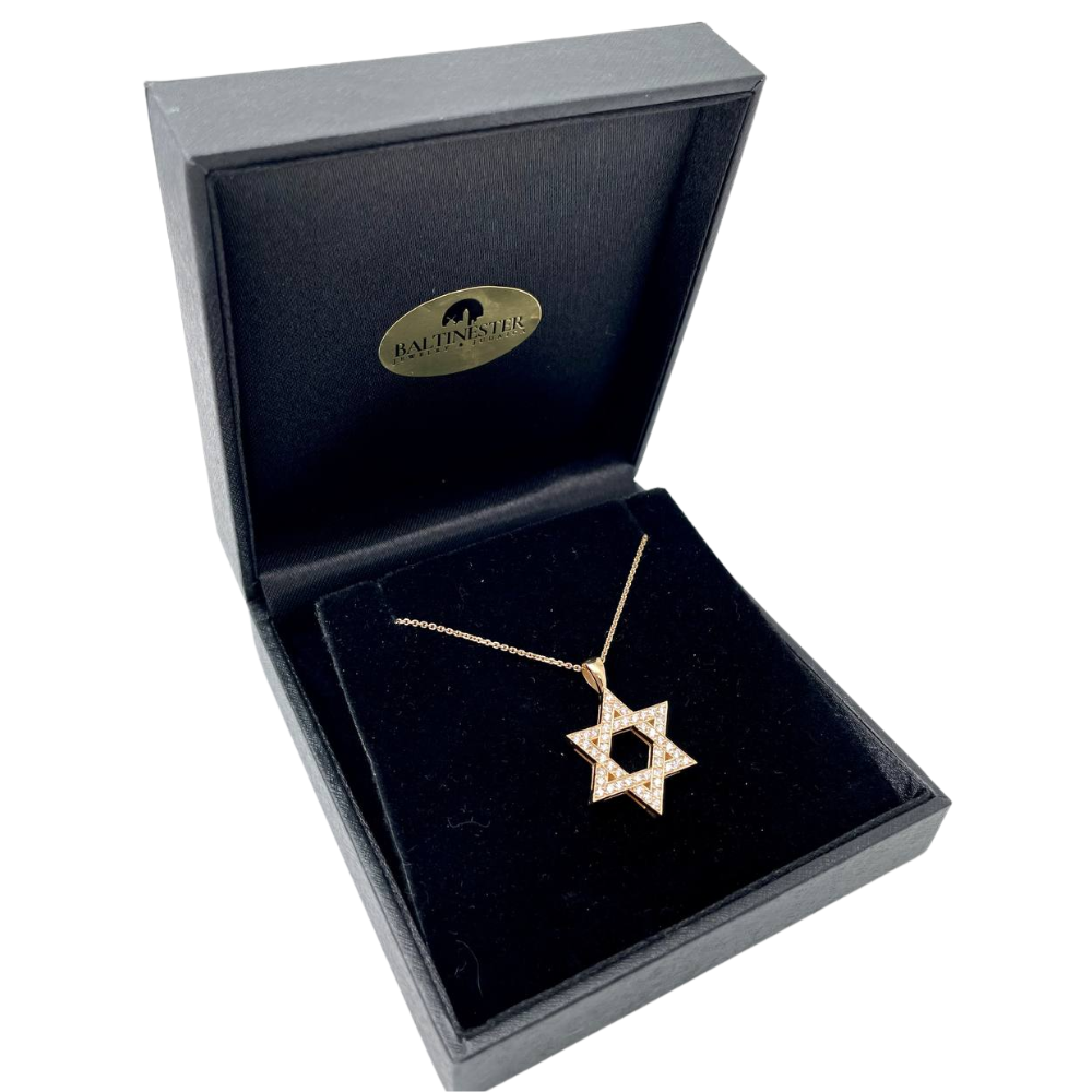 Diamond Star of David 18k Gold Pendant
