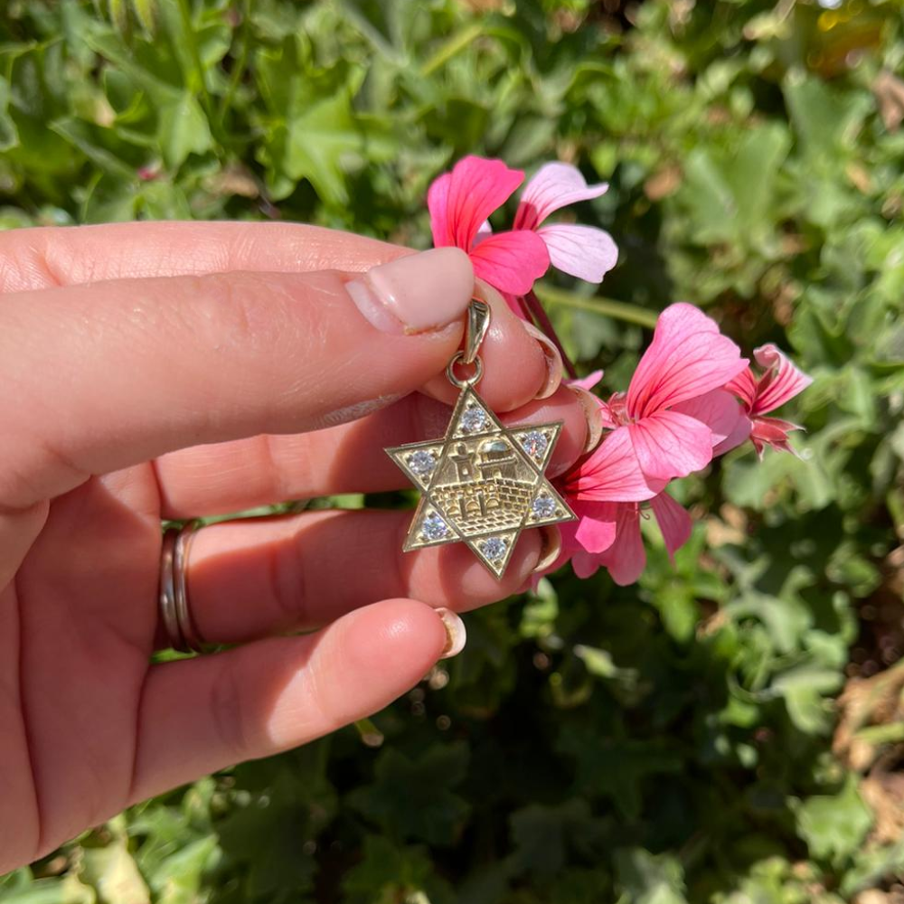 Jewish Star of David Necklace for Men Sterling Silver Pendant Men's Judaica  Gift | eBay