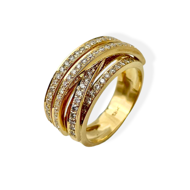 Gates of Jerusalem Ring in 18K Gold with 1.03 CT Diamonds