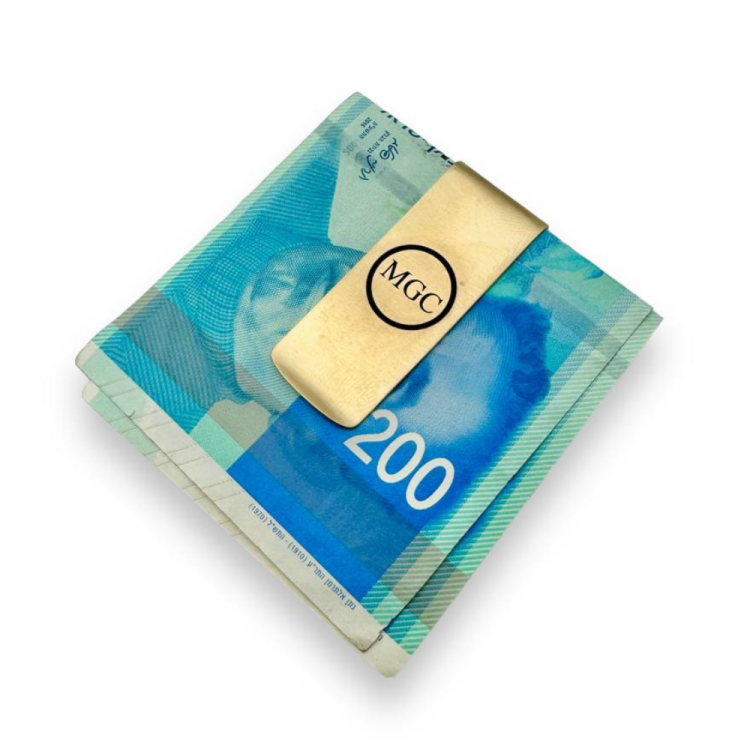 Personalized Money Clip in Heavyweight Solid 14K Gold